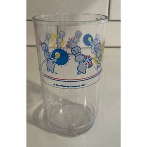 Vintage 1991 Pillsbury Doughboy Plastic Drinking Glass Cup Tumbler